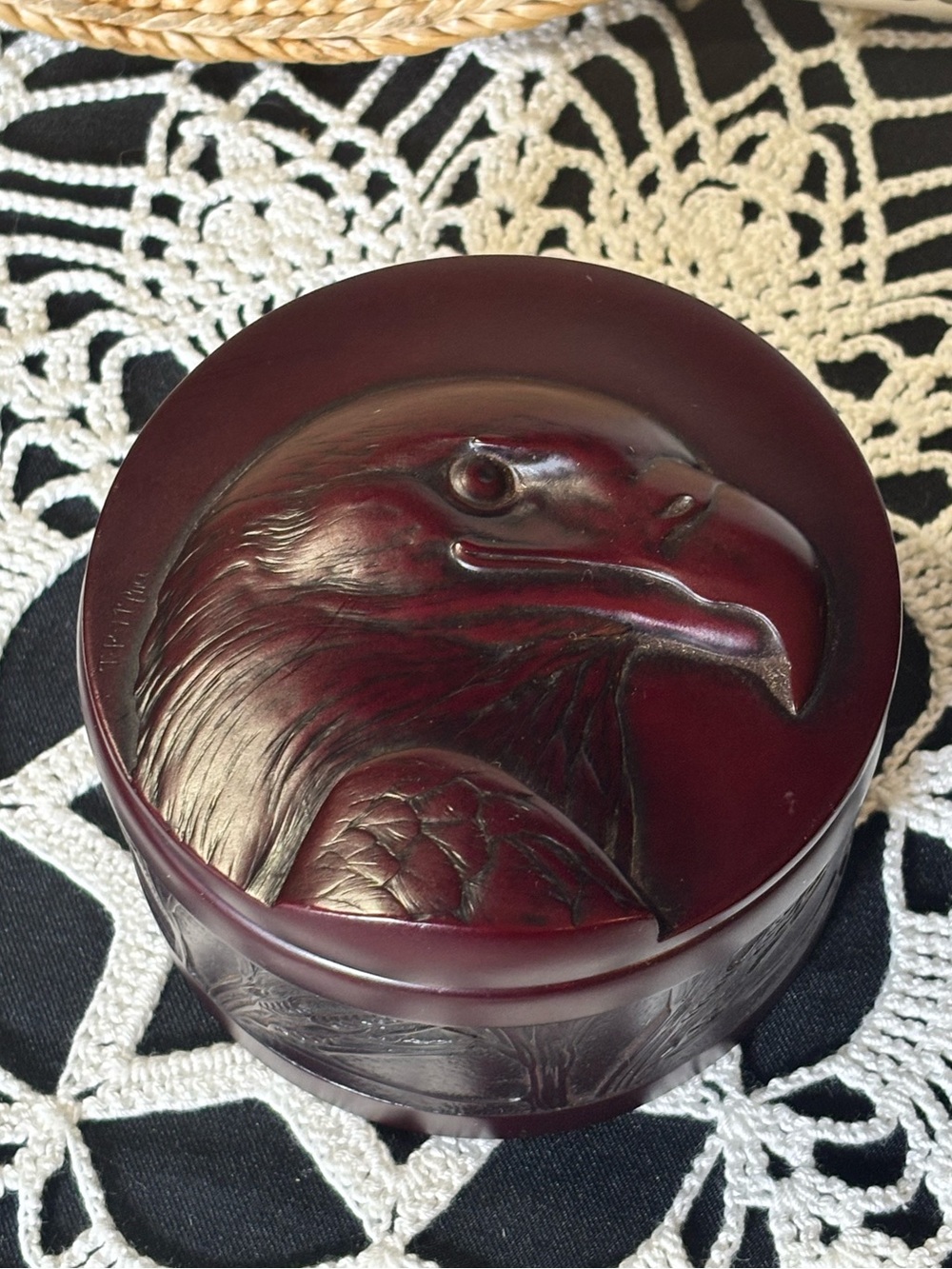 Vtg BOMA Eagle Spirit Box T.R. McPhee Canadian Wildlife Keepsake Rustic Decor